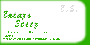 balazs stitz business card